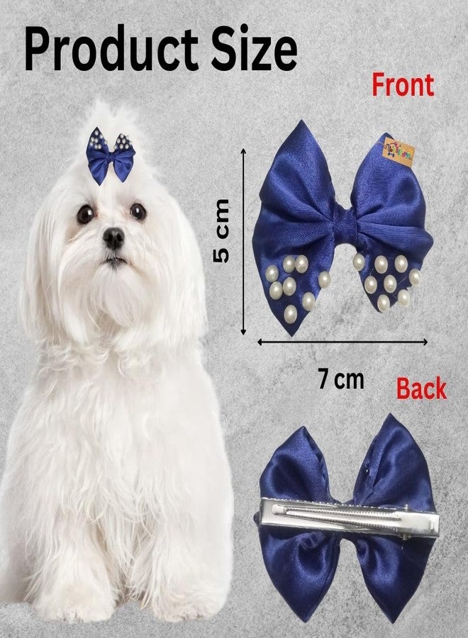 ويستيرن إرا مشبك شعر للكلاب بتصميم مستوحى من العصر الغربي مزين باللؤلؤ | إكسسوار أنيق للحيوانات الأليفة | مناسب للكلاب الصغيرة والمتوسطة والكبيرة | مثالي للعناية الشخصية، وجلسات التصوير، والحفلات | تصميم عصري ومتين للحيوانات الأليفة (أزرق) - Image 4